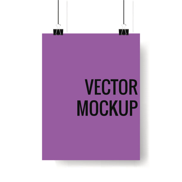 矢量海报与活页夹图片下载