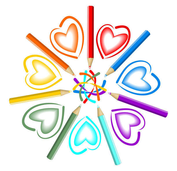 明星组成的插图与彩色粉笔图片下载