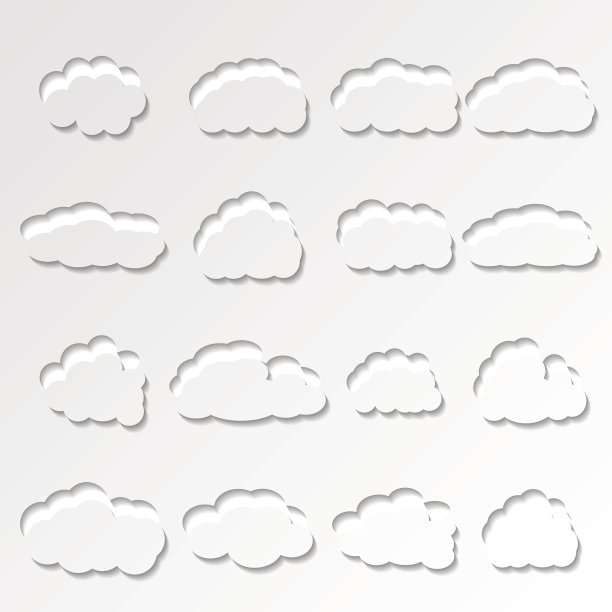 一组云彩，矢量插图。图片下载