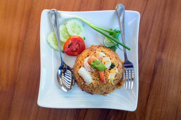 汤yum海鲜炒饭图片下载