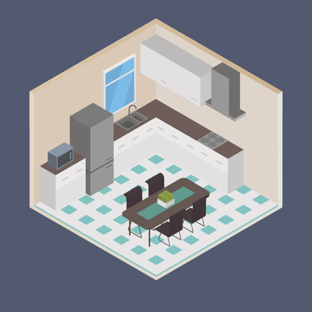 矢量等距房室图片下载