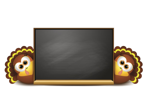 卡通感恩节火鸡背景。图片下载