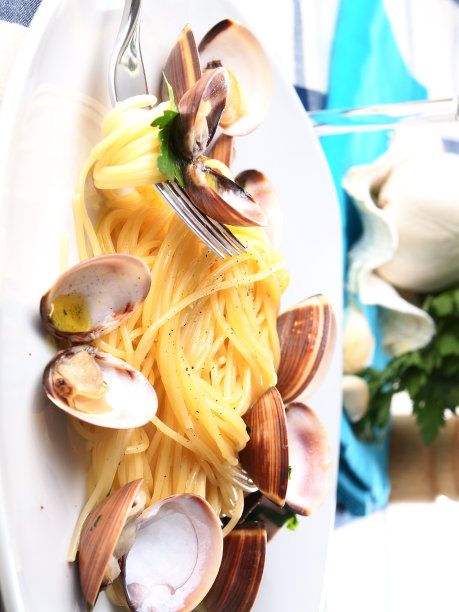 加贻贝的地中海意大利面图片下载