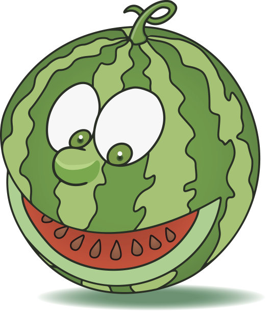 新鲜的西瓜卡通图片下载