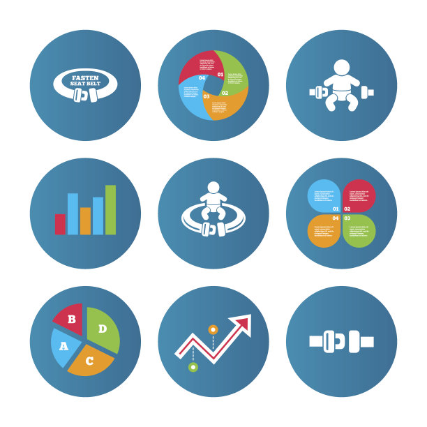 系好安全带标志。事故中儿童安全。图片下载