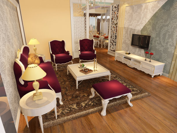 家庭室内3d渲染图片下载