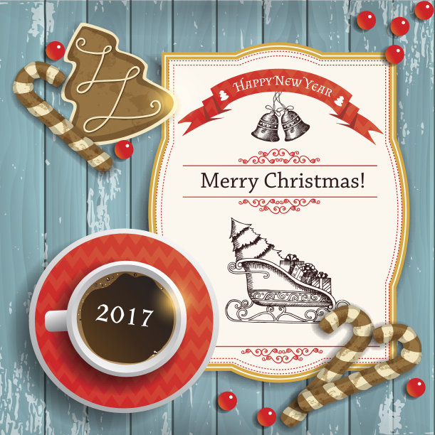 节日姜饼，串珠，贺词图片下载