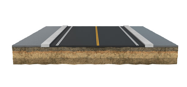 一块块的沥青路被渲染成方形孤立的白色图片下载