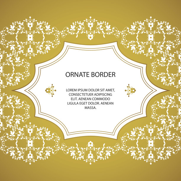 向量装饰框。设计模板的优雅元素。图片下载