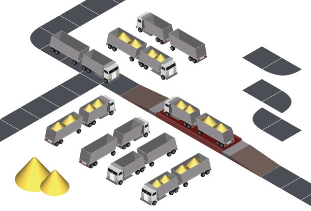 粮食卡车等距图片下载