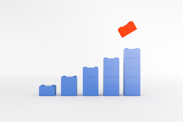 利润上升柱状图图片下载