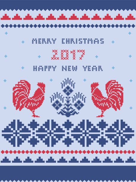 圣诞和新年快乐的垂直卡片素材图片