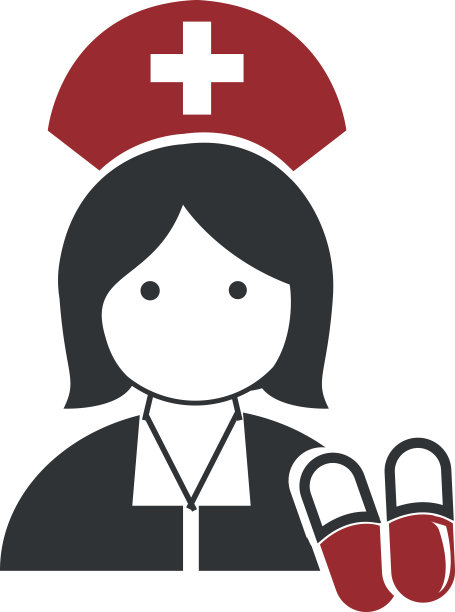 护士，医生图标平面矢量插图设计图片下载