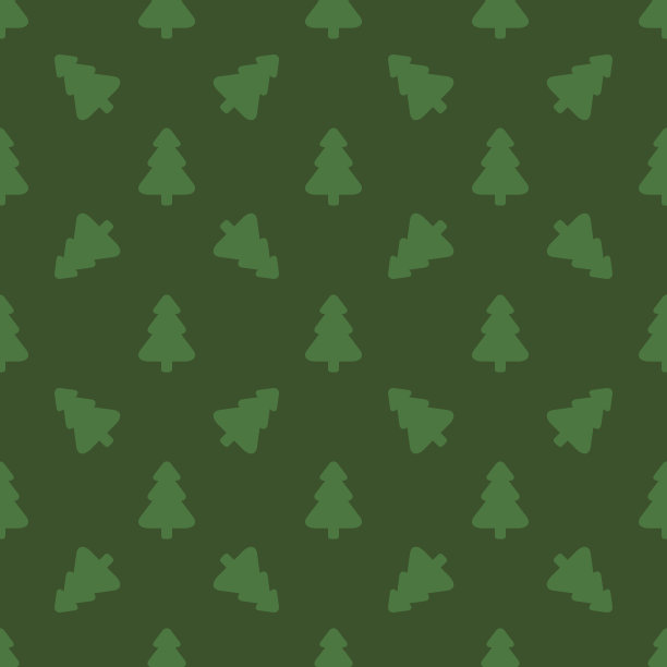 包装纸的图案。绿色背景上的圣诞树图片下载