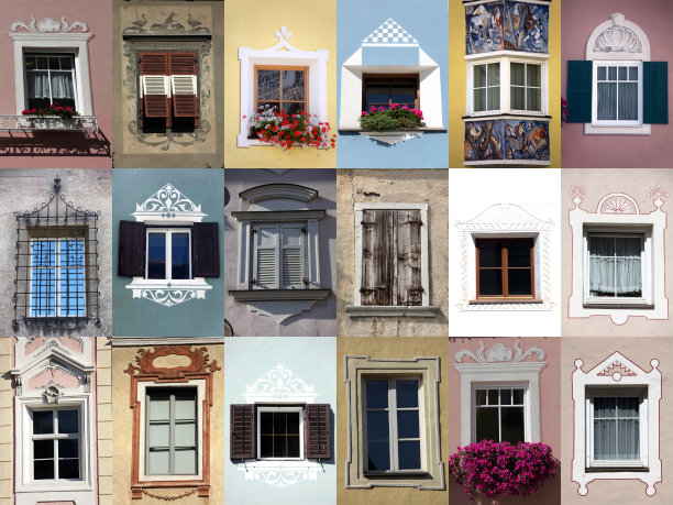 意大利北部的窗户图片下载