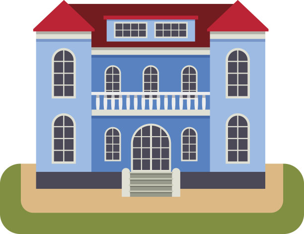 房子前视图矢量插图图片下载