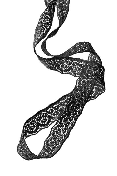 黑色蕾丝孤立图片下载