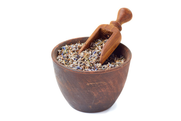 一碗带木铲的薰衣草白图片下载