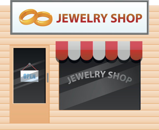 珠宝店矢量图标图片下载
