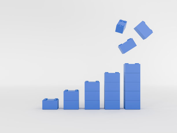 利润上升柱状图图片下载