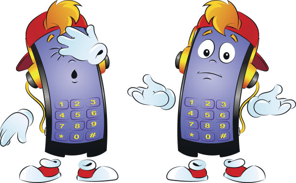 卡通手机，智能手机。图片下载