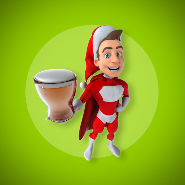 有趣的超级英雄- 3D插图图片下载