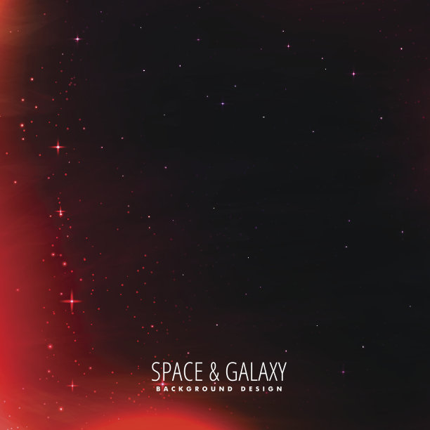 红色灯光的太空背景图片下载