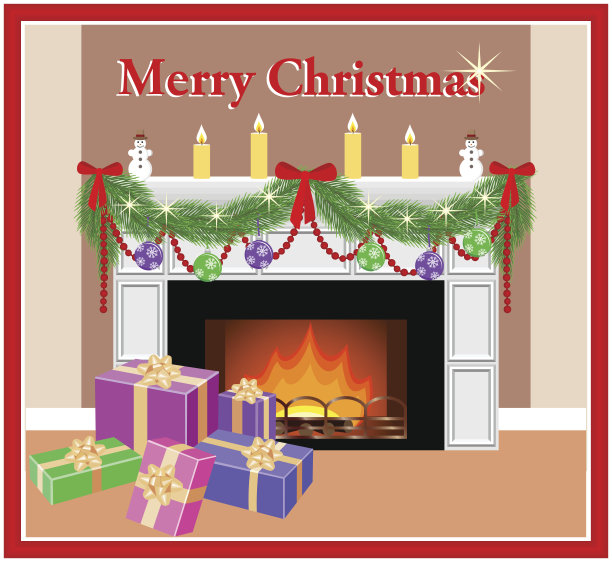 圣诞快乐卡。图片下载