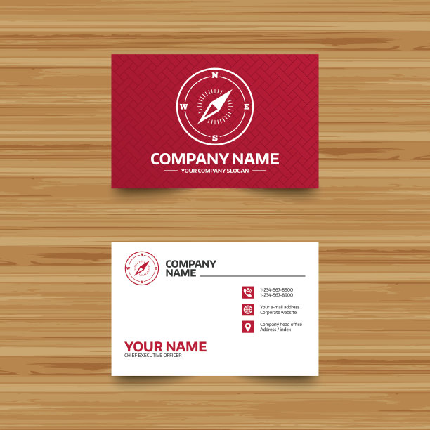 罗盘信号图标。Windrose导航的象征。图片下载