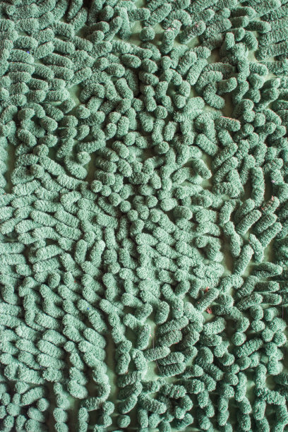 绿色清洁的门垫或地毯纹理图片下载