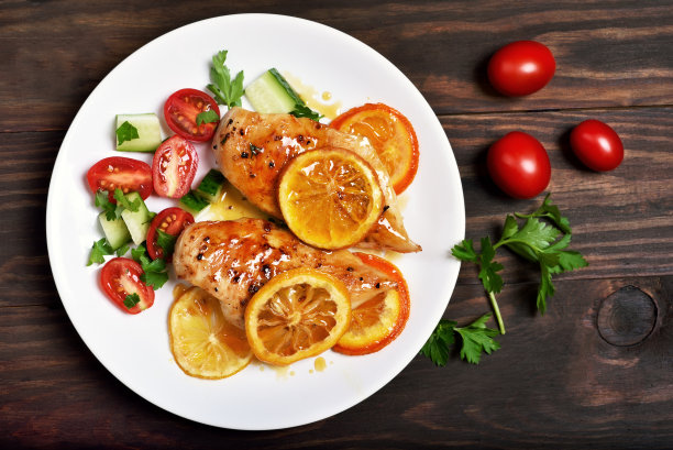 烤鸡胸肉素材图片