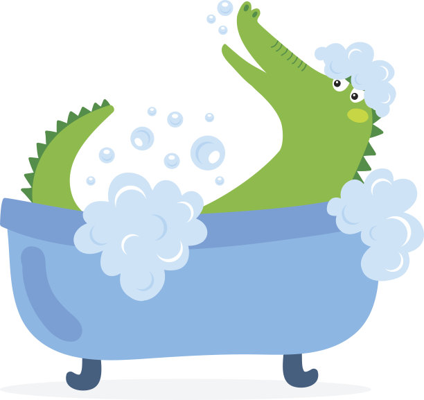 可爱的鳄鱼角色向量图片下载