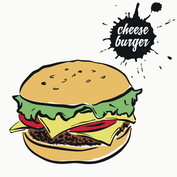 芝士汉堡快餐图片下载