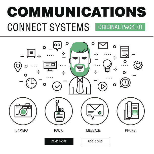 沟通连接社会技术包。图片下载