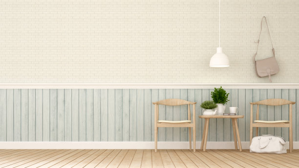 在咖啡厅或餐厅用餐- 3D渲染图片下载