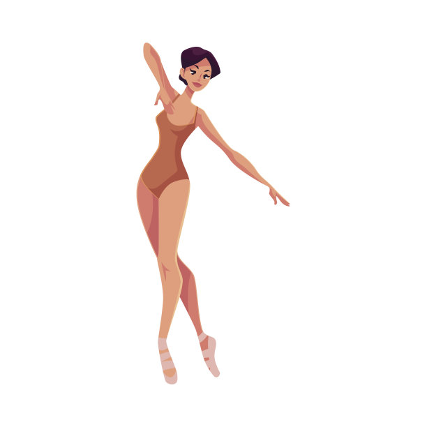 穿着紧身衣和芭蕾舞鞋的年轻美丽的舞者图片下载