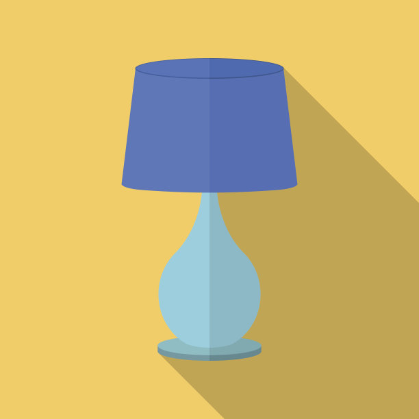 彩色台灯与长影子图片下载