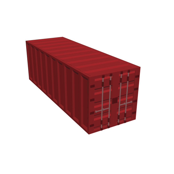 货物集装箱。孤立在白色背景上。矢量插图。图片下载