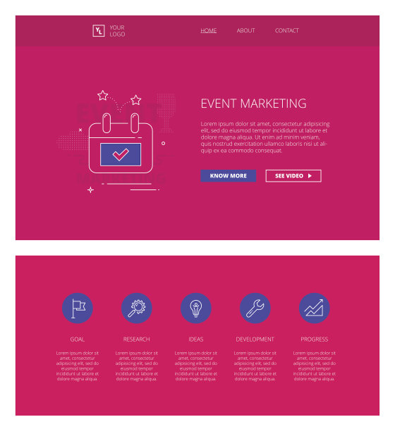 事件营销矢量设计模板的网站和应用程序图片下载