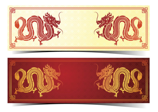 中国龙的模板素材图片