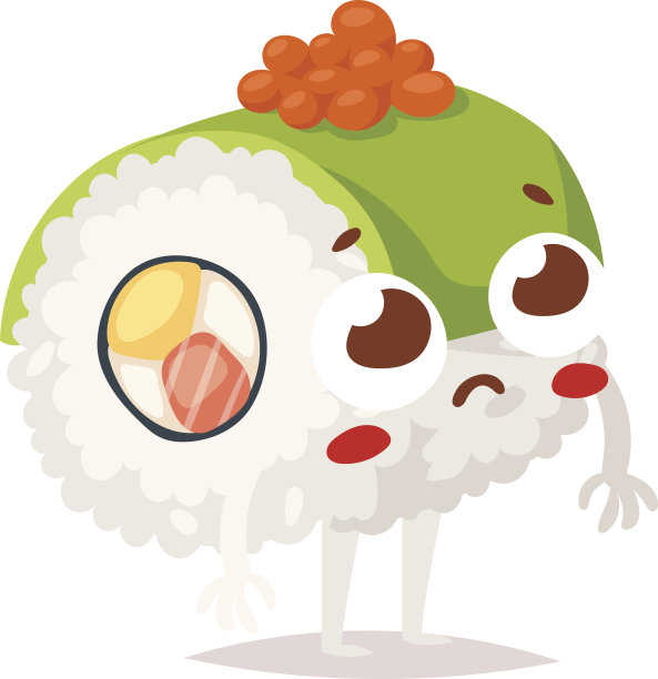 寿司字符矢量隔离图片下载