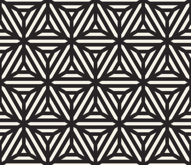 矢量无缝黑白线网格模式素材图片