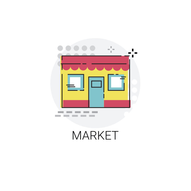 市场购物中心大厦图标图片下载