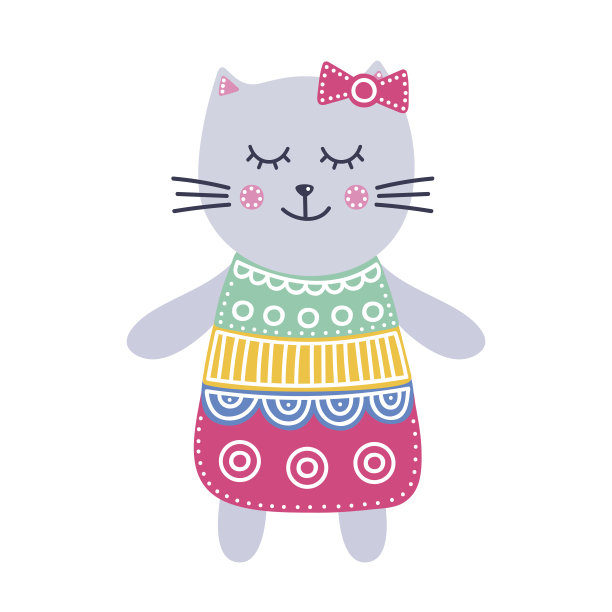 穿着连衣裙的扁猫图片下载