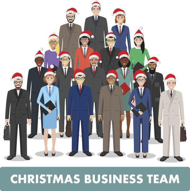 业务团队。一群商界男女站在一起。图片下载