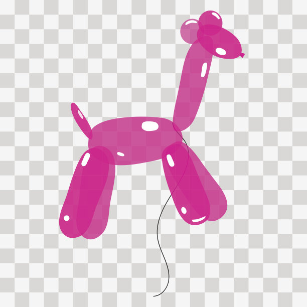 粉色气球长颈鹿图片下载