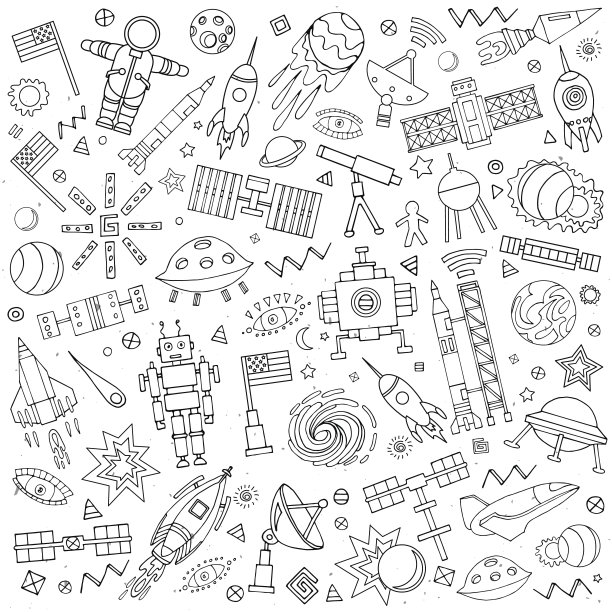 抽象的太阳系。图片下载