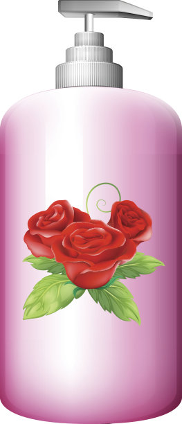 带泵的粉红色瓶子图片下载
