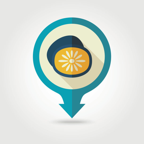 基维平针地图图标。热带水果图片下载