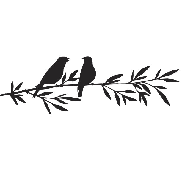 鸟儿在看树的剪影图片下载